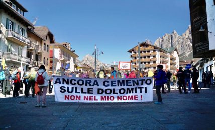 manifestazione a Cortina