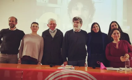 Elly Schlein con i relatori di 5 sfide per la politica