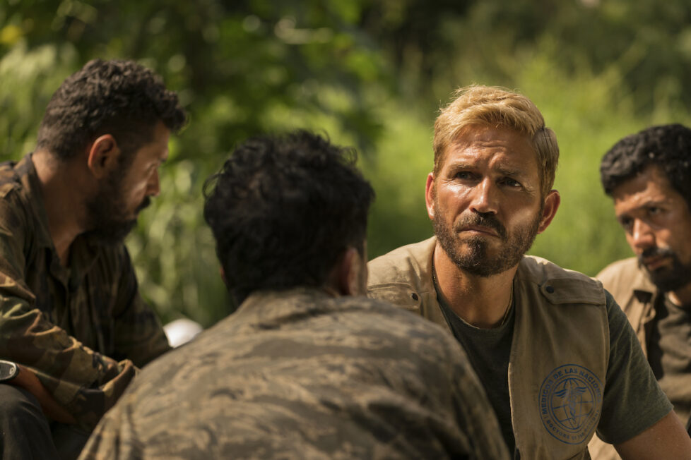 Jim Caviezel in una scena di "Sound of freedom", foto Angel Studios.