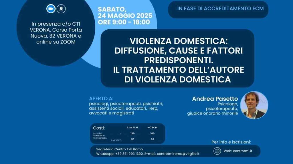 Violenza domestica, evento TMI di Roma